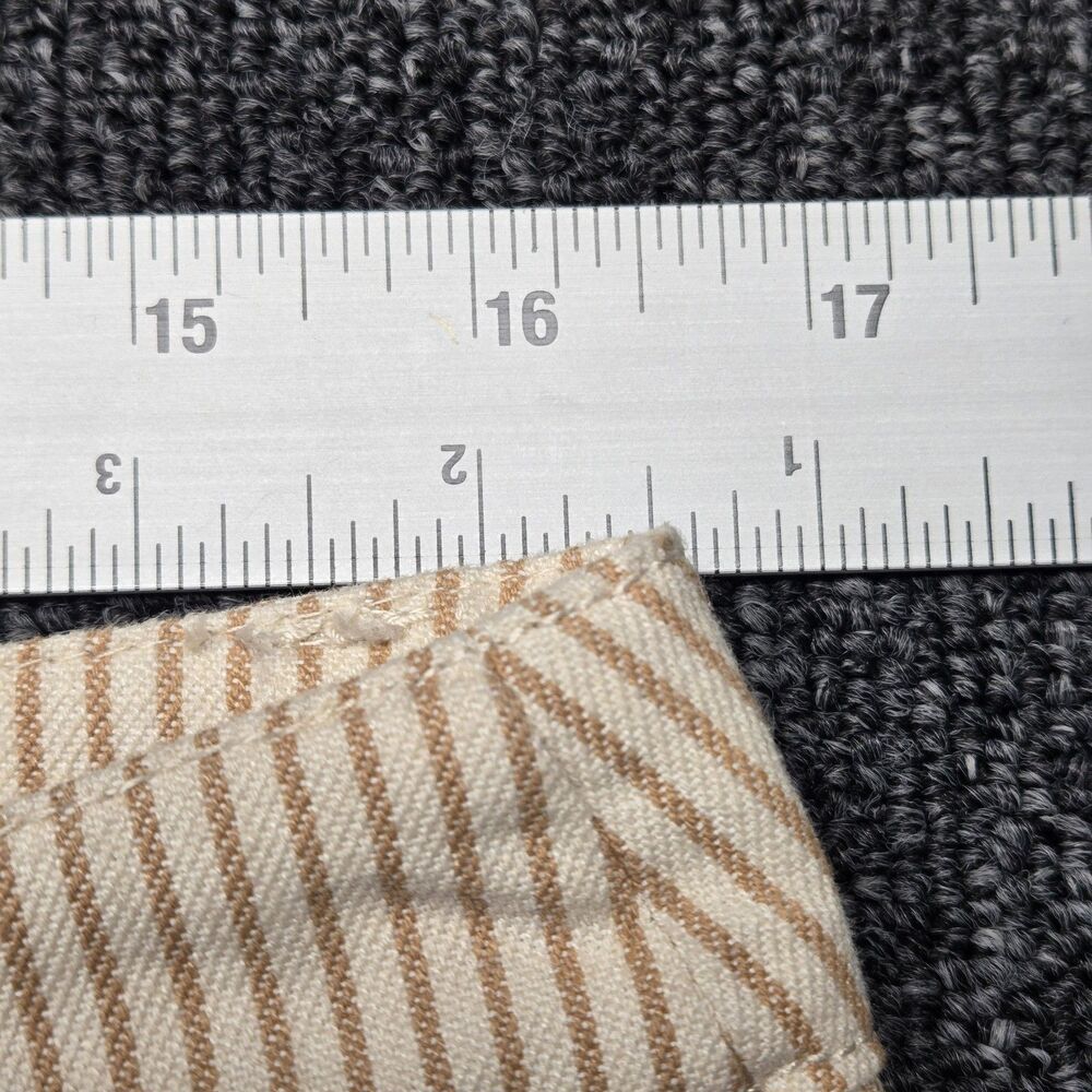 Cali 1850 Womens Pants 11 Tan Brown Striped Wide Leg High Rise Boho Juniors - Picture 4 of 16